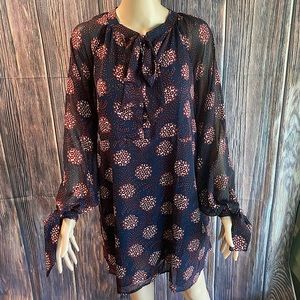 Hayden Los Angeles NWT multiple sizes boho flowy summer blouses blue flowy dress